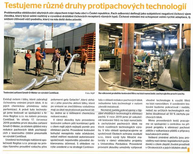 Náhled článku Testujeme různé druhy protipachových technologií z novin Continental Barum, listopad 2019.